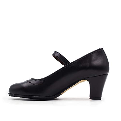 Women’s Flamenco Shoes with Nails, Beginner Folklorico Dance Shoe, 5cm Heel, Made in Spain 6