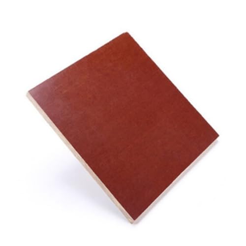 Tablero de resina fenólica Hoja de baquelita fenólica roja, tablero madera laminada compuesta, placa tela eléctrica, laminado resina, 1 ud(2x100x100mm)