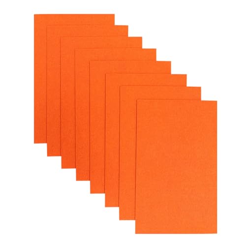 Image of Jtnohx Stiff Felt, 2mm Thick Felt Sheets for Crafts, 8 inchx12 inch Hard Felt Fabric Squares 8Pcs for DIY Projects (Orange)