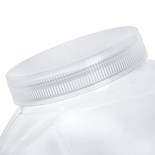 Zoofox 2 Pack Clear Plastic Jars, 1.5 Gallon Square Plastic Containers With Screw-On Lids, Refillable Bpa Free Empty Plastic Jars For Kitchen & Household Storage Of Dry Goods, Peanut, Candy And More, Airtight Food Storage #TOP3