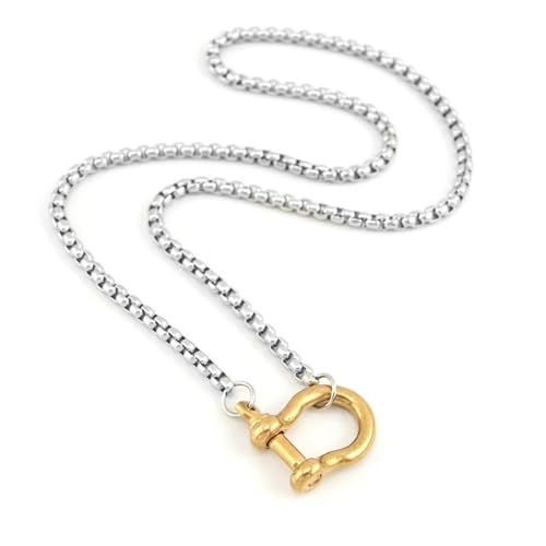 14k Yellow Gold Lucky Horseshoe Necklace For Women - 925 Sterling Silver Personality Animal Horseshoe Pendant Necklace Horse Jewelry For Men2