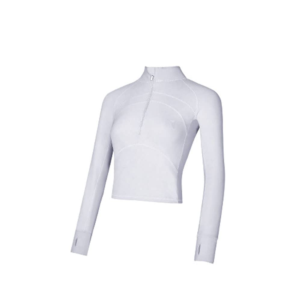Damska Kurtka Treningowa 1/2 Zip, Bieganie Sportowej Marce Slim Fit Long Rleeve Joga Top Tops Dla Kobiet Biegających Koszule Kobiety Z Dziurą Kciuka