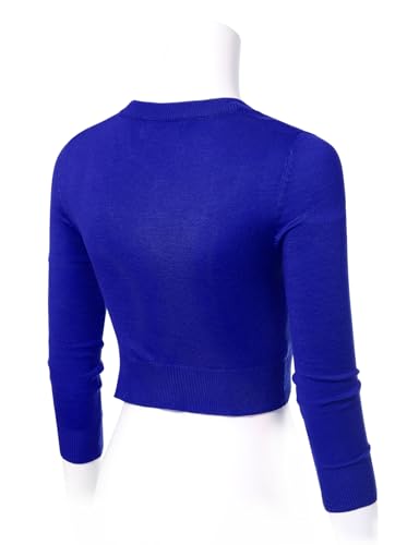 Image of Allsense Women's Cropped Bolero Shrug Cardigan | 3 /4 Sleeve, Button Down, Lightweight Knit Sweater