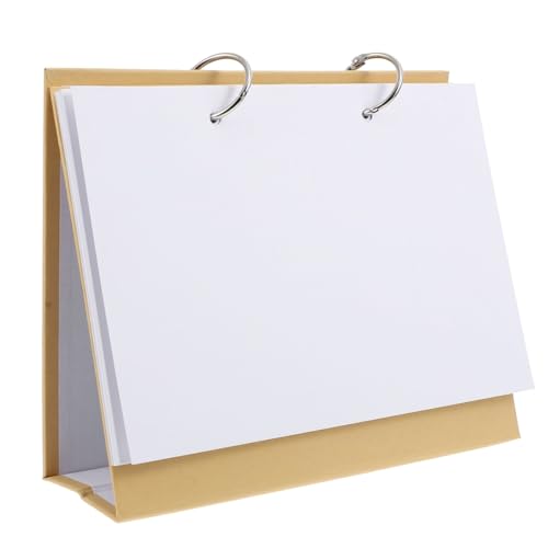 DIY Tischkalender, A5 Calendario de Mesa, 17 × 21cm Calendario de Mesa, Papel de Estraza Semanal, Bastelkalender, Papel Vacío, Sin Fecha Fija, Formato Apaisado, für Notizen, Malen, Lernen, Zeitplaner
