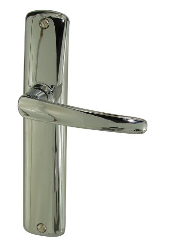 DT 2000 204010 Poignées de porte sur plaque Blois zamak sur acier chrome sans trou 165 Cover