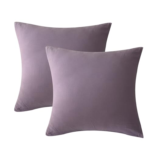 SOULFUL Doppelte Musselin Kissenbezug 80x80 Baumwolle, Dunkelviolett – Ansicht 1