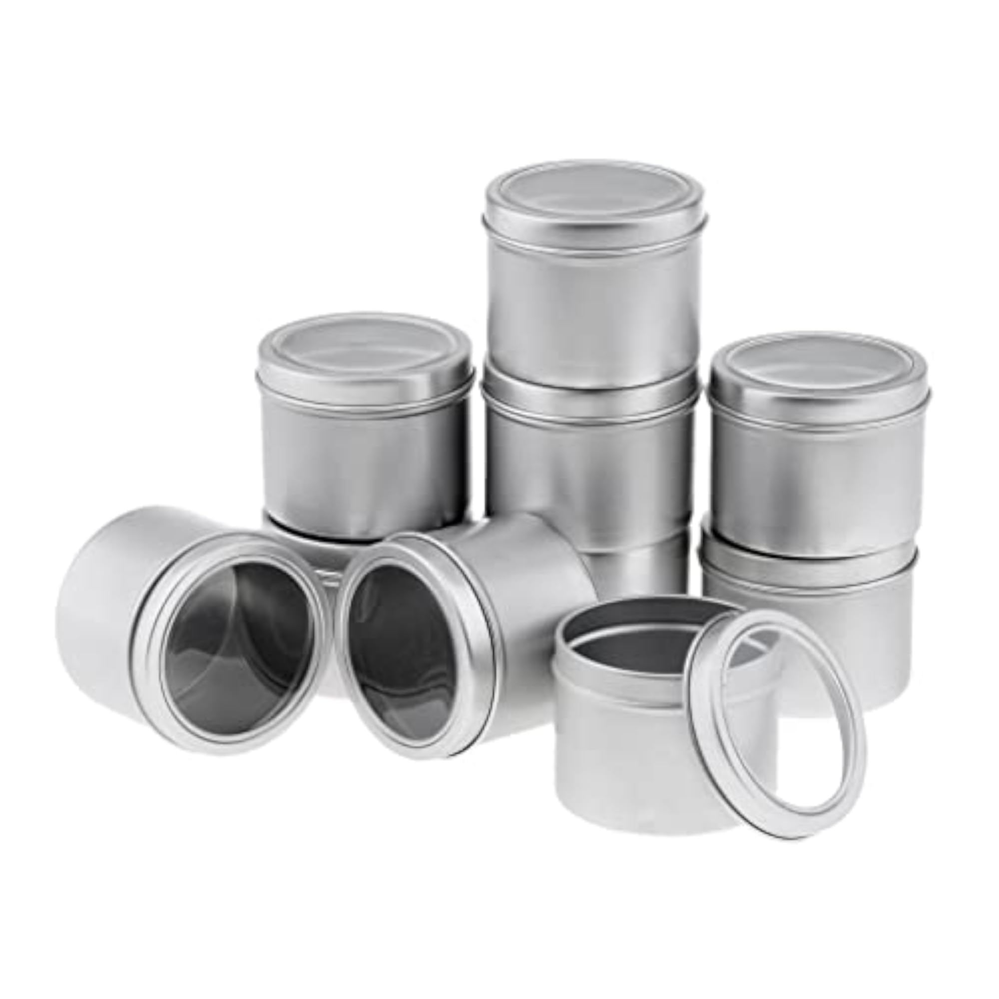 5Pcs Aluminum Tin Storage Pot Candles Salves Containers