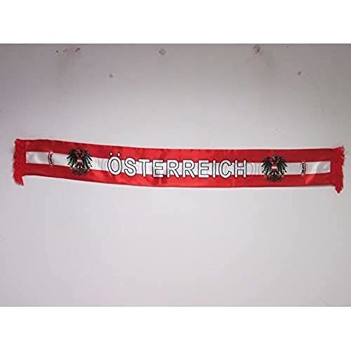 AZ FLAG - Fan Shal Österreich Satin - Österreichische Fanshal - Halstuch