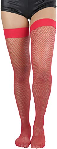 Image of ToBeInStyle Womens Beautiful Backseam Fishnet Thigh High Stockings