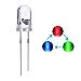 Waycreat 100 PCS 5mm Clear RGB Multicolor Slow Flashing (Multi Color Changing) Dynamics LED Emitting Diode Lights (Blinking Round DC) Light Emitting Diodes Electronics Components Filcker