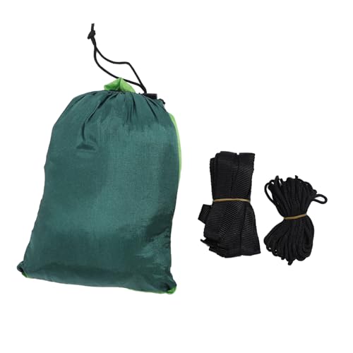 Ahgsup Hamaca Portátil para Exteriores, Resistente Al Desgarro, para Acampar y Hacer Picnic, Hamaca Ligera con Soporte de Carga de 661lb con Red (Verde Oscuro con Verde Fruta (Red Blanca))