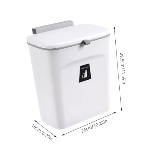 Tapa para caneca de basura de cocina blanca SOLUSTRE miniatura 2
