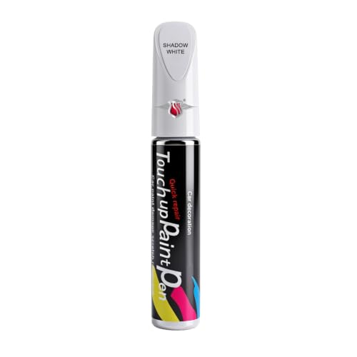 Image of Shadow Securitronics Car Scratch Remover Touch Up Paint Pen | 2 in 1 Automotive Repair Pen for Minor & Deep Scratches | Glossy Finish Car Paint Scratch Repair Tool for Car & Bike | White | 12 ml | 1X