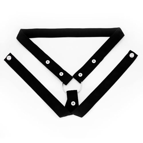 Chastity Cage Männer Hilfsgürtel, Keuschheitsgürtel für Herren, Peniskäfig Elastischer Gürtel, Keuschheitsschloss Anti-Fallout Zubehör SM Bondage Sexspielzeug für Mann (Black Two-way)