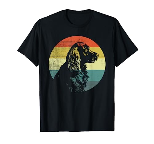 English Cocker Spaniel Dog Retro Vintage Design T-Shirt