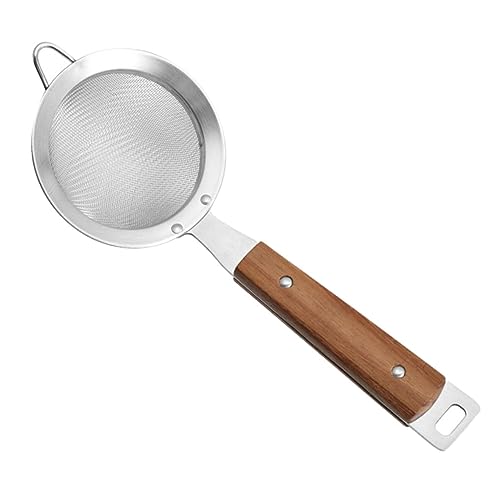 Alipis Colador de Malla Acero Inoxidable Pequeño Filtro Escurridor para Pasta y Fritura Resistente Orificio para Colgar Uso Cocina Doméstica