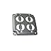 Steel City 2-Gang Dual Duplex Cover - Silver