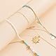 Mehrschichtige Sonnenblumen Asymmetrie Perlen Choker Halskette, Perlen Chian For Frauen