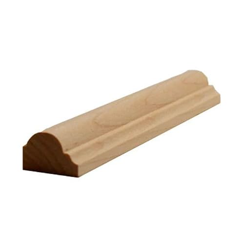 EWPM32 Mini Nose and Cove Panel Moulding Trim, 1/2\" x 3/4\", Poplar, 94\" - Thumbnail 6