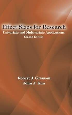 Effect Sizes for Research: Univariate and Multivariate Applications 2nd Edition book cover