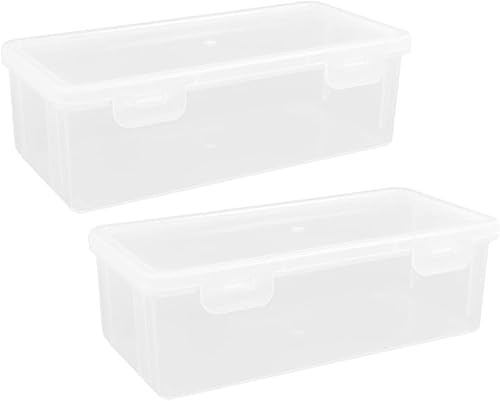 Miniatura 1 de BESTonZON 2 recipientes de plástico para pan, panera, pan, caja de plástico para almacenamiento de pan, soporte hermético, organizador de tostadas