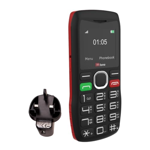 Teléfono móvil fácil para regalar a abuelos con botón SOS y teclas grandes TTfone