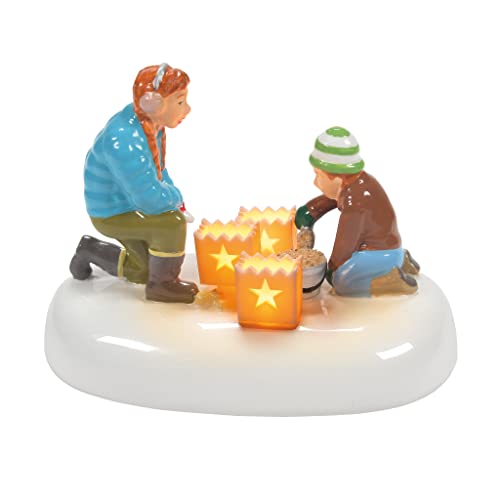 Figura iluminada Snow Village Department 56 de víspera navideña multicolor 2