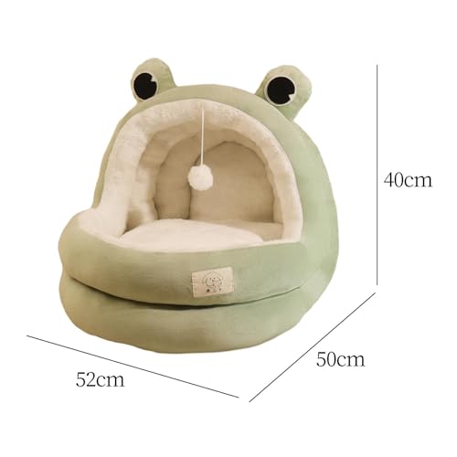 WeiLaiKeQi Cama para gatos semi-fechada, ninho para gatos, resistente a arranhões, almofada interna