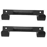 VALICLUD 2 Stück Teiliges Bügelbrett Wandhalterung aus Robustem Doppelter Haken Platzsparender Bügelbretthalter für Haushalt und Waschküche Einfache Montage Hohe Tragkraft Schwarz