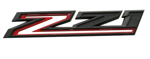 Image of 2 Pack 2019-2025 Z71 Emblem Decals Side Badges Compatible with Silverado Z71 Parts 84632695 (Black Red)
