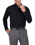 OLYMP Herren Businesshemd Level Five,Männer Hemd,Langarm,Einfarbig,Uni,Body fit,Royal Kent,schwarz 68,40