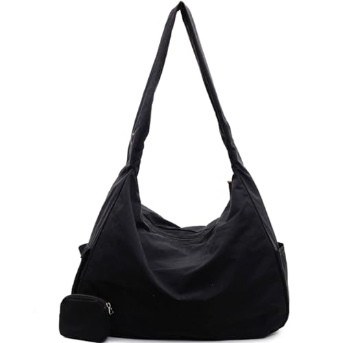 Teclado Nylon Crossbody Bag Plain Messenger Bag Casual Shoulder Bag Purse Travel Daypacks