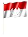 Produktbild Stockflagge/Stockfahne FRANKEN Flagge/Fahne ca. 30 x 45 cm mit ca. 60cm Stab/Stock