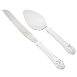 Hochzeitsgeschenk Elegance Hochzeitsmesser und Tortenheber mit Doppelringen
