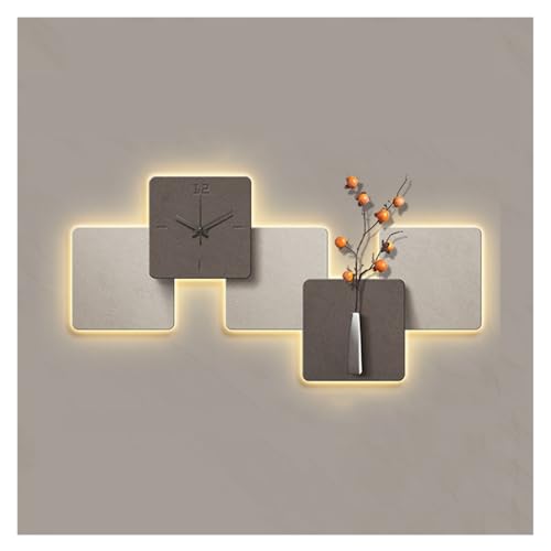 Grande applique murale décorative avec horloge pour un salon cosy - 2