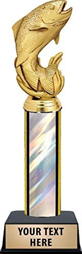 Crown Awards Personalized Fishing Trophies, 11" Trout Fishing Award, Prize Fish Trophy Prime