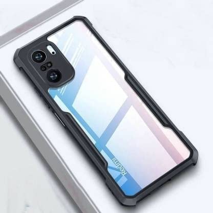 Image of A rtistque Clear Hard Transparent Acrylic Armor Anti-Drop Shockproof TPU Edge Back Cover Case for MI11X / MI 11X Pro - Black