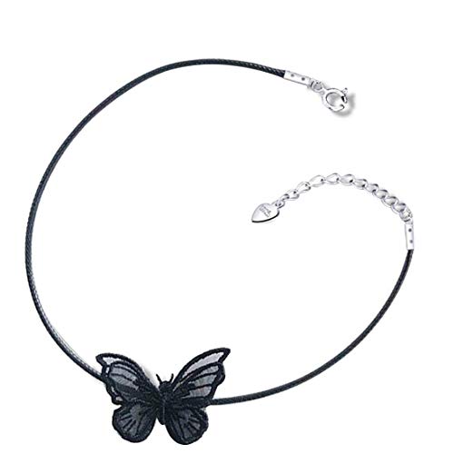 Preisvergleich Produktbild Caimeytie Frauen / Mädchen Halsband Halskette Schmetterling S925 Sterling Silber