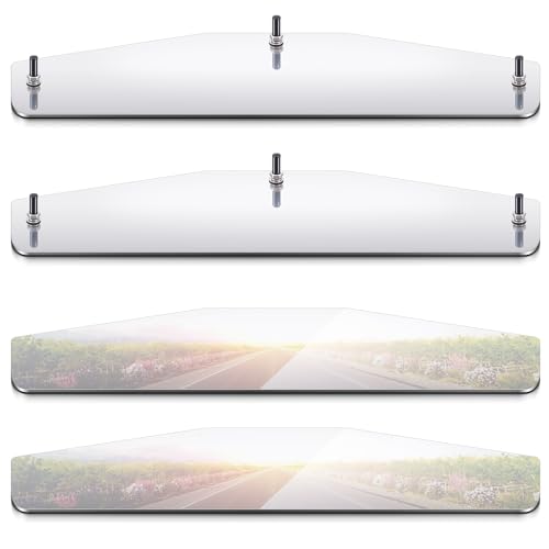 MorningRo 4 Pcs 4 x 24 Silver Mud Flap Weights for Semi Trucks Mirror Finish Stainless Steel with 3 Welded Studs