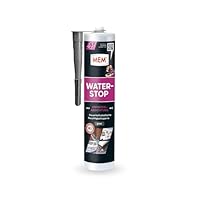 MEM Water Stop, Universalabdichtung und Feuchtigkeitssperre, Optimal geeignet für die Innen- und Außenanwendung, Lösemittel-, silikon- und bitumenfrei, Dichtet sofort, Grau, 290 ml Kartusche