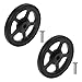 Aluminum Alloy for Easy Wheel for Brompton Folding for Bike, 60mm Sealed Bearing Push Wheel with for CNC Cutting, Lightweight Replacement Parking Wheels (2-Pack)(Black)