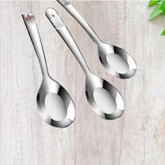 304不锈钢勺子 Stainless Steel Long handled soup spoons，Spoons,Meal spoon 喝汤吃饭勺子 Stainless Steel Long handled soup spoons，Spoons,Meal spoon 家用调羹汤匙小汤勺 Household Cleaning，Kitchen Storage Essentials