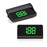 MLY 1 PC Heads Up Display, Large Font Digital Speedometer Projector, Plug and Play Color Font with Speed MPH Display, Universal Digital Speed Monitor for Car Windshield (Black)