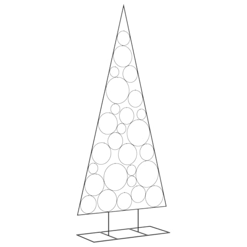 vidaXL Metall-Weihnachtsbaum zum Dekorieren Schwarz 210 cm,...