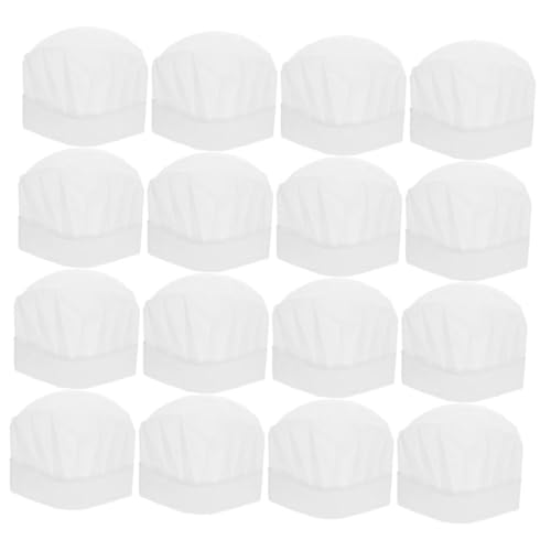 BESPORTBLE 30Pcs Chef Hats Disposable Nonwoven Caps for Baking Cooking Parties and Family Activities Comfortable Fit for Boys for Events and Classes White