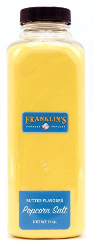 Franklin’s Gourmet Popcorn Butter Flavored Salt - 19 oz. Bottle - Best Premium