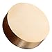 QianShi Paper Weights for Office Desk Golden Decorative Chinese Calligraphy Brass Paperweight Flat Round Block for Desktop Painting Writing Drawing Art Home Decor Outdoor Events (6CM)