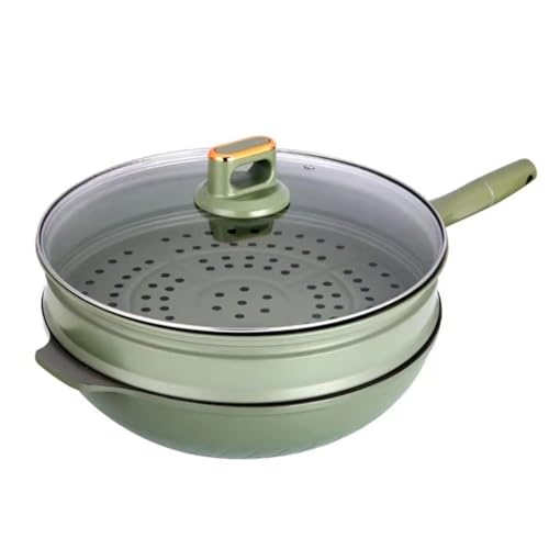 Wok antiadherente con fondo plano y mango desmontable miniatura 1