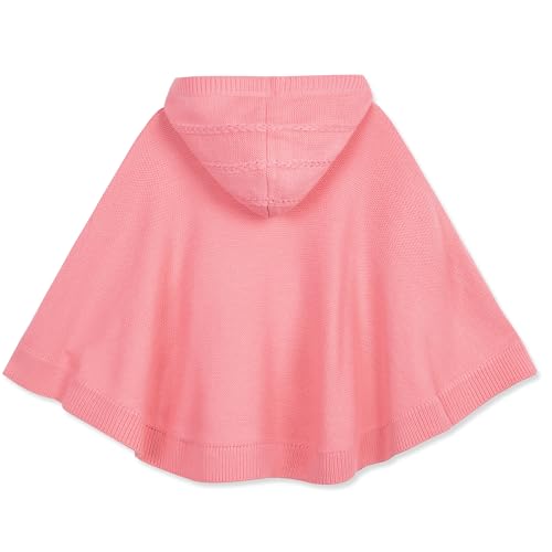 Image of BOBOYOYO Cape for Girls Button Hooded Cable Knit Poncho Sweaters Kids Shawl