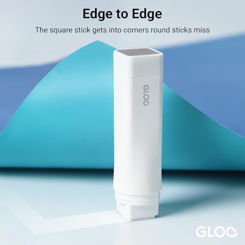 Image of Kokuyo Gloo Square Glue Sticks, Strong Adhesive Sticks for Cardboard or Thicker Paper, Middle Size, 10 Grams, Pack of 3 (TA-G302-3P)
